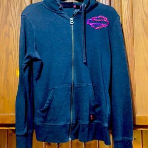 Harley Davidson hooded zip up size large